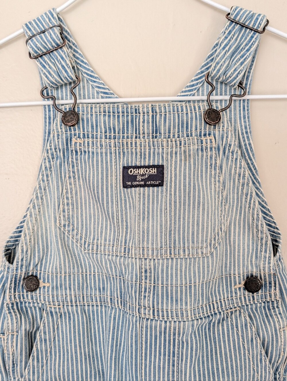 Oshkosh B'gosh Child's 24mo Hickory Stripe Overalls Denim Jeans